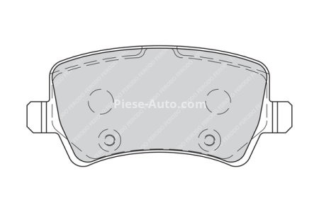Set placuțe frână FERODO, spate, pentru: VOLVO S60 II, S80 II, V60 I, V70 III, XC60 I, XC60 II, XC70 II; LAND ROVER RANGE ROVER EVOQUE 1.5-4.4 03.06- 3