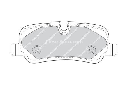 Set placuțe frână FERODO, spate, pentru: LAND ROVER DISCOVERY IV, RANGE ROVER III, RANGE ROVER SPORT I 2.7D-5.0 03.02-12.18 3