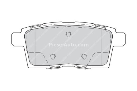 Set placuțe frână FERODO, spate, pentru: MAZDA CX-7, CX-9 2.2D-3.7 06.06- 3