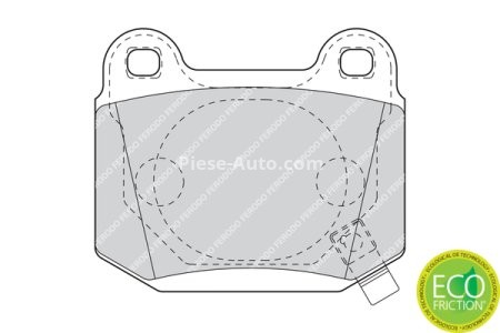 Set placuțe frână FERODO, spate, pentru: MITSUBISHI LANCER VI, LANCER VII; NISSAN 350Z, SKYLINE; SUBARU BRZ, IMPREZA, WRX 2.0-4.5 01.98- 3
