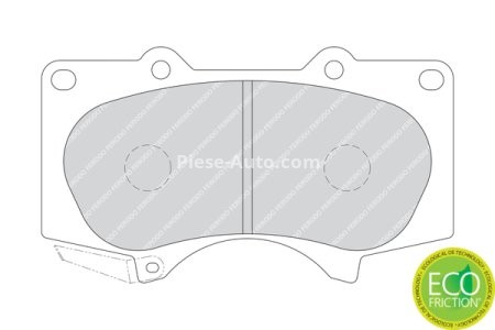 Set placuțe frână FERODO, față, pentru: MITSUBISHI PAJERO IV; TOYOTA 4 RUNNER IV, 4 RUNNER V, FJ CRUISER, FORTUNER, HILUX VII, HILUX VIII, LAND CRUISER 2.4D-5.7 02.99- 3