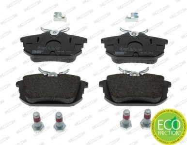 Set placuțe frână FERODO, spate, pentru: VOLVO S40 I, V40; MITSUBISHI CARISMA, COLT CZC VI, COLT VI, LANCER V, MIRAGE IV, SPACE STAR; PONTIAC VIBE; SMART FORFOUR 1.1-2.0D 07.91-06.12