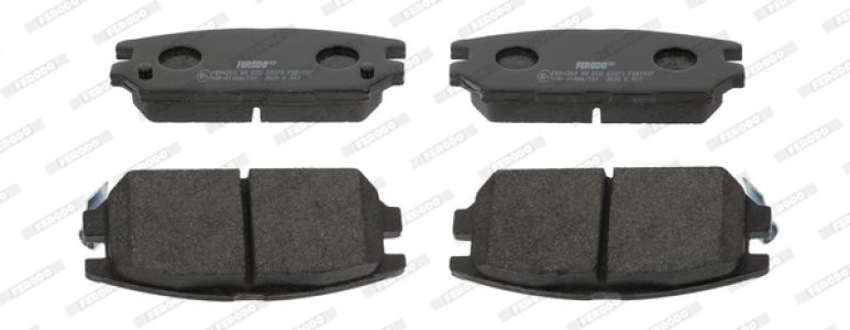 Set placuțe frână FERODO, spate, pentru: MITSUBISHI ECLIPSE IV, LANCER IV, LANCER V, LANCER VI, LANCER VII, PROUDIA/DIGNITY, SPACE 1.8-4.5 01.94-12.08