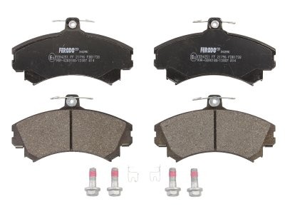 Set placuțe frână FERODO, față, (cu suruburi de ghidare), pentru: MITSUBISHI COLT CZC VI, COLT VI; SMART FORFOUR 1.1-1.5D 01.04-06.12
