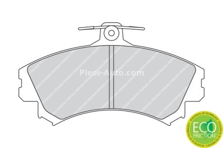 Set placuțe frână FERODO, față, (cu suruburi de ghidare), pentru: MITSUBISHI COLT CZC VI, COLT VI; SMART FORFOUR 1.1-1.5D 01.04-06.12