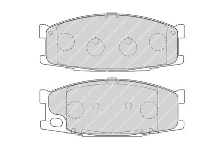 Set placuțe frână FERODO, față, pentru: MITSUBISHI CANTER (FE5, FE6) VI 2.8D/3.0D 05.96- 3