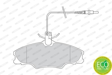 Set placuțe frână FERODO, față, (cu suruburi de ghidare), pentru: PEUGEOT 406 1.6-3.0 11.95-10.04