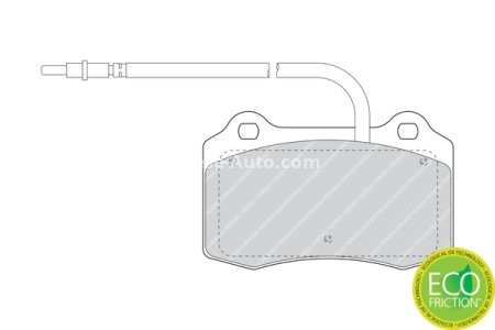 Set placuțe frână FERODO, față, pentru: PEUGEOT 406 2.2/2.2D/3.0 03.97-12.04 3