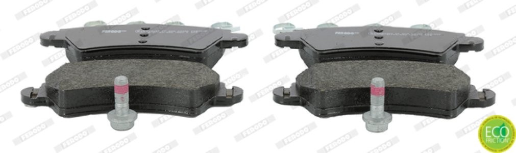 Set placuțe frână FERODO, față, (cu suruburi de ghidare), pentru: PEUGEOT 206, 306 1.6-2.0D 05.93-09.09