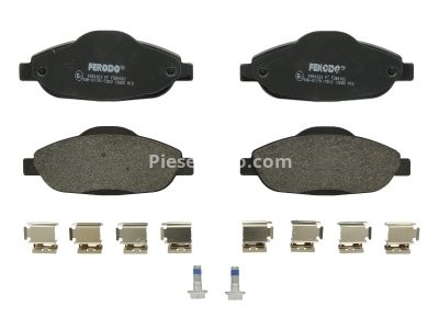 Set placuțe frână FERODO, față, (cu suruburi de ghidare), pentru: PEUGEOT 3008, 308, 308 I, 308 I/KOMBI, 408 1.2-2.0D 09.07-