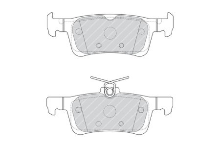 Set placuțe frână FERODO, spate, pentru: PEUGEOT 308 II, 308 II/KOMBI, 308/HATCHBACK 1.2-1.6D 09.13-06.21 3