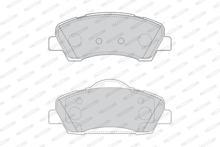 Set placuțe frână FERODO, față, pentru: PEUGEOT 308 II, 308 II/KOMBI 1.2/1.5D/1.6D 09.13-06.21 3