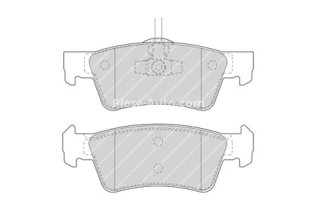 Set placuțe frână FERODO, spate, pentru: PORSCHE CAYENNE; VW TOUAREG 2.5D-4.8 09.02-09.10 3
