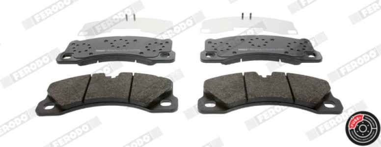 Set placuțe frână FERODO, față, (fără accesorii), pentru: PORSCHE CAYENNE, MACAN, PANAMERA, PANAMERA SPORT TURISMO; VW TOUAREG 2.0-6.0 09.02-