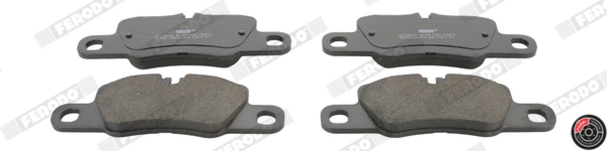Set placuțe frână FERODO, spate, (fără accesorii), pentru: PORSCHE 911, 911 TARGA, CAYENNE, PANAMERA, PANAMERA SPORT TURISMO 3.0-4.8 02.07-