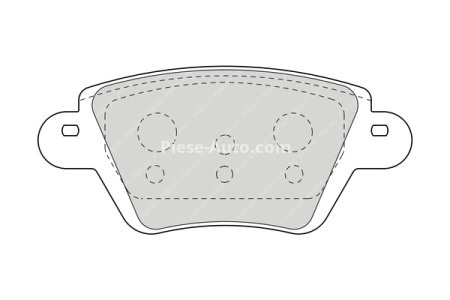 Set placuțe frână FERODO, spate, pentru: RENAULT KANGOO, KANGOO EXPRESS 1.2-1.9D 02.00- 3