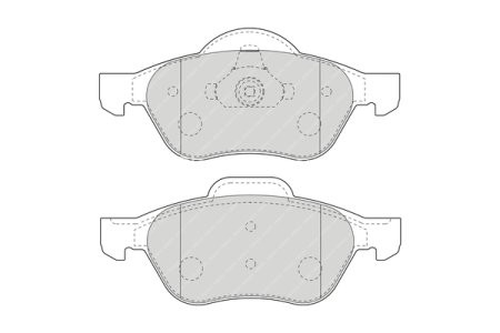 Set placuțe frână FERODO, față, pentru: RENAULT LAGUNA, LAGUNA II, LAGUNA III, TWINGO II, WIND 1.2-3.0D 03.01- 3