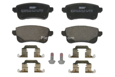 Set placuțe frână FERODO, spate, pentru: RENAULT CAPTUR II, CLIO V, FLUENCE, GRAND SCENIC III, MEGANE, MEGANE III, MEGANE IV, SCENIC III 1.0-Electric 11.08-