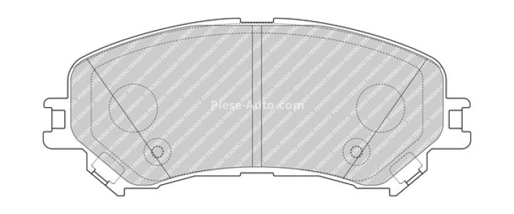 Set placuțe frână FERODO, față, pentru: RENAULT CAPTUR II, ESPACE V, GRAND SCENIC IV, MEGANE IV, SCENIC IV, TALISMAN 1.2-1.8D 02.15- 3