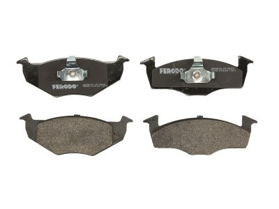 Set placuțe frână FERODO, față, pentru: SEAT CORDOBA, CORDOBA VARIO, CORDOBA VARIO/KOMBI, IBIZA II, TOLEDO I; VW GOLF III, POLO, POLO III CLASSIC, POLO/KOMBI, VENTO 1.0-2.8 05.91-12.02