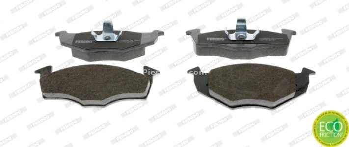 Set placuțe frână FERODO, față, pentru: SEAT CORDOBA, CORDOBA VARIO, CORDOBA VARIO/KOMBI, IBIZA II, TOLEDO I; VW GOLF III, POLO, POLO III CLASSIC, POLO/KOMBI, VENTO 1.0-2.8 05.91-12.02
