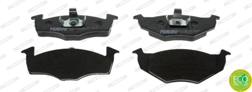 Set placuțe frână FERODO, față, pentru: SEAT CORDOBA, CORDOBA VARIO, CORDOBA VARIO/KOMBI, IBIZA II, TOLEDO I; VW GOLF III, POLO, POLO III CLASSIC, POLO/KOMBI 1.0-Electric 05.91-12.02