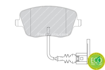 Set placuțe frână FERODO, față, (cu suruburi de ghidare), pentru: SEAT CORDOBA; SKODA FABIA II, ROOMSTER, ROOMSTER PRAKTIK; VW POLO, POLO IV 1.2-2.0 09.02- 3