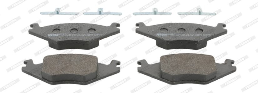 Set placuțe frână FERODO, față, pentru: SEAT CORDOBA, CORDOBA VARIO, IBIZA II; VW GOLF II, JETTA II, POLO, POLO CLASSIC, POLO II 1.0-1.9D 10.81-10.02