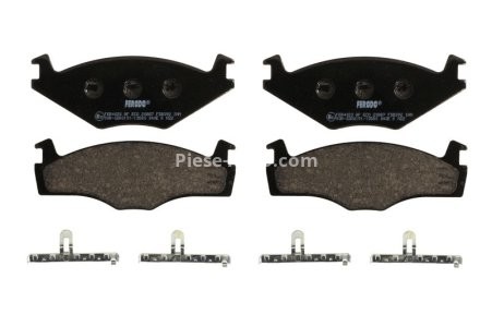 Set placuțe frână FERODO, față, pentru: SEAT CORDOBA, IBIZA II; VW GOLF I, GOLF II, GOLF III, JETTA I, JETTA II, PASSAT B1, PASSAT B2, POLO, SANTANA, SCIROCCO 1.3-2.2 05.73-09.02