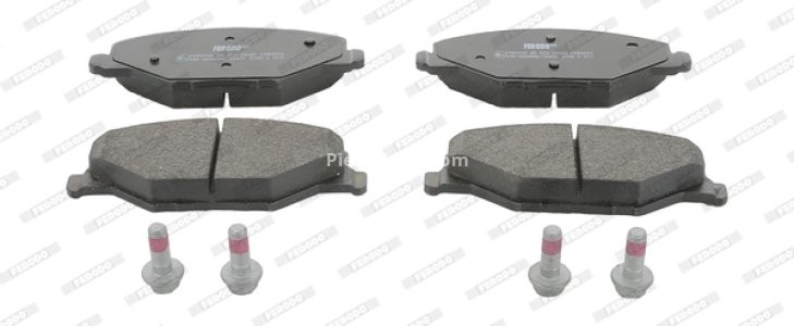 Set placuțe frână FERODO, față, pentru: SEAT IBIZA IV/HATCHBACK, MII; SKODA FABIA II; VW POLO V, POLO VI, UP! 1.2-Electric 12.06- pentru: ABARTH