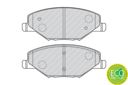 Set placuțe frână FERODO, față, pentru: SEAT IBIZA IV/HATCHBACK, MII; SKODA FABIA II; VW POLO V, POLO VI, UP! 1.2-Electric 12.06- pentru: ABARTH 3