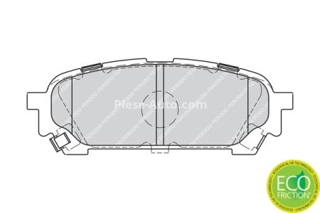 Set placuțe frână FERODO, spate, pentru: SUBARU FORESTER, IMPREZA 1.5-2.5 12.00-06.09
