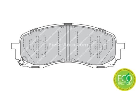 Set placuțe frână FERODO, față, pentru: SUBARU IMPREZA 1.5/1.6 10.00-03.12