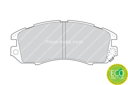 Set placuțe frână FERODO, față, pentru: SUBARU IMPREZA, LEGACY I, LEGACY II 1.6-2.5 01.89-12.00 3