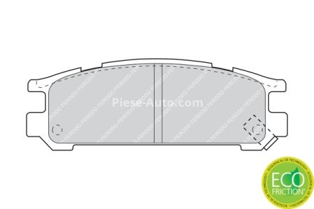 Set placuțe frână FERODO, spate, pentru: SUBARU IMPREZA, LEGACY I, LEGACY II, LEGACY III, LEGACY OUTBACK, SVX 1.6-3.3 01.89-08.03 3