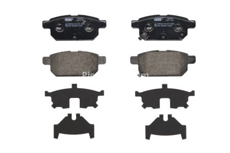 Set placuțe frână FERODO, spate, pentru: SUZUKI BALENO, S-CROSS, SWIFT IV, SWIFT V, SX4 S-CROSS, VITARA; TOYOTA YARIS 1.0-1.6D 11.05-