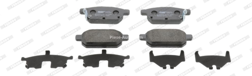 Set placuțe frână FERODO, spate, pentru: SUZUKI BALENO, S-CROSS, SWIFT IV, SWIFT V, SX4 S-CROSS, VITARA; TOYOTA YARIS 1.0-1.6D 11.05- 3
