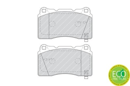 Set placuțe frână FERODO, față, (fără accesorii), pentru: VOLVO S60 I, V70 II; CADILLAC ATS; CHEVROLET CORVETTE; CHRYSLER 300C; DODGE CHALLENGER, CHARGER, VIPER; HONDA CIVIC IX 1.4-Electric 01.98-