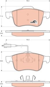 Set plăcuțe frână TRW, față, pentru: ALFA ROMEO 159, BRERA, SPIDER 1.8-2.2 06.05-11.11