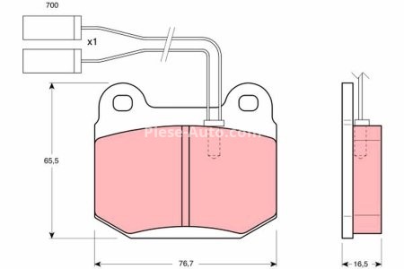 Set plăcuțe frână TRW, față, pentru: ALFA ROMEO 75, 90, GTV 1.6-3.0 10.84-09.92
