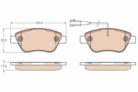 Set plăcuțe frână TRW, față (cu accesorii; cu șuruburi de ghidare etrier frână), pentru: ALFA ROMEO MITO; FIAT 500, 500 C, FIORINO/MINIVAN, GRANDE PUNTO, LINEA, PANDA 0.9-1.4LPG 06.05-