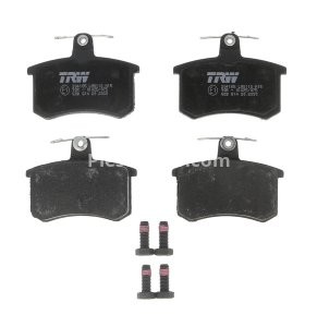 Set plăcuțe frână TRW, spate, (cu accesorii; cu șuruburi de ghidare etrier frână), pentru: ALFA ROMEO 164; AUDI 100 C2, COUPE B2; FIAT 131, BRAVO I, CROMA, PANDA 0.9-3.0 09.74-10.01