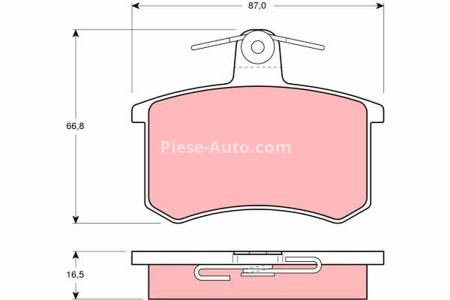 Set plăcuțe frână TRW, spate, (cu accesorii; cu șuruburi de ghidare etrier frână), pentru: ALFA ROMEO 164; AUDI 100 C2, COUPE B2; FIAT 131, BRAVO I, CROMA, PANDA 0.9-3.0 09.74-10.01