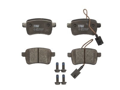 Set plăcuțe frână TRW, spate, (cu accesorii; cu șuruburi de ghidare etrier frână), pentru: ALFA ROMEO GIULIETTA, GIULIETTA/HATCHBACK 1.4-2.0D 04.10-12.20