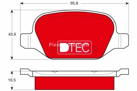 Set plăcuțe frână TRW, din ceramică, spate, pentru: ALFA ROMEO 147, 156, GT; FIAT LINEA; LANCIA LYBRA 1.4-3.2 02.97-