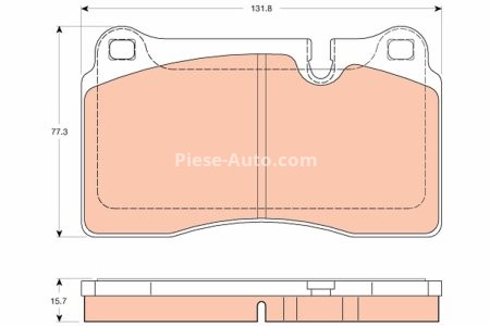 Set plăcuțe frână TRW, față, pentru: ASTON MARTIN DB9 VOLANTE, DB9TAGE, VANTAGE VOLANTE, VANTAGETAGE 4.3/4.7/6.0 01.04-