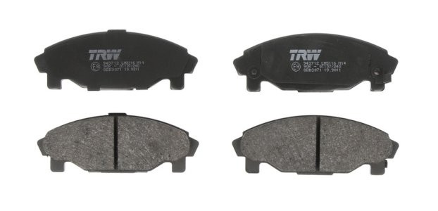 Set plăcuțe frână TRW, față, pentru: DAIHATSU CHARADE IV, GRAN MOVE 1.3/1.5/1.6 01.93-