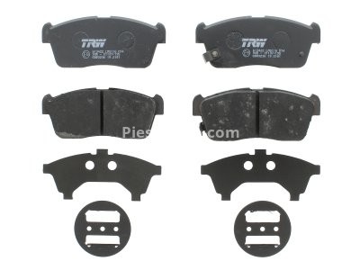 Set plăcuțe frână TRW, față, pentru: DAIHATSU COPEN, CUORE VII, SIRION, YRV; NISSAN PIXO; SUZUKI ALTO VII, CARRY, CELERIO, IGNIS I, IGNIS II 0.7-1.5 03.00-