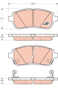 Set plăcuțe frână TRW, față, pentru: DAIHATSU MATERIA, SIRION; FORD FIESTA VI; MAZDA 2; SUBARU JUSTY IV; SUZUKI BALENO, SWIFT IV, SWIFT V 1.0-1.6D 01.05-