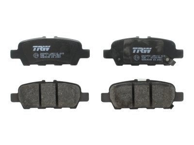 Set plăcuțe frână TRW, spate, pentru: INFINITI EX, G, JX, M, M37, Q50, Q60, Q70, QX50 I, QX60; NISSAN ALTIMA, CUBE, JUKE, LEAF, MAXIMA, MURANO II, NV200, NV200 / EVALIA 1.2-Electric 09.05-
